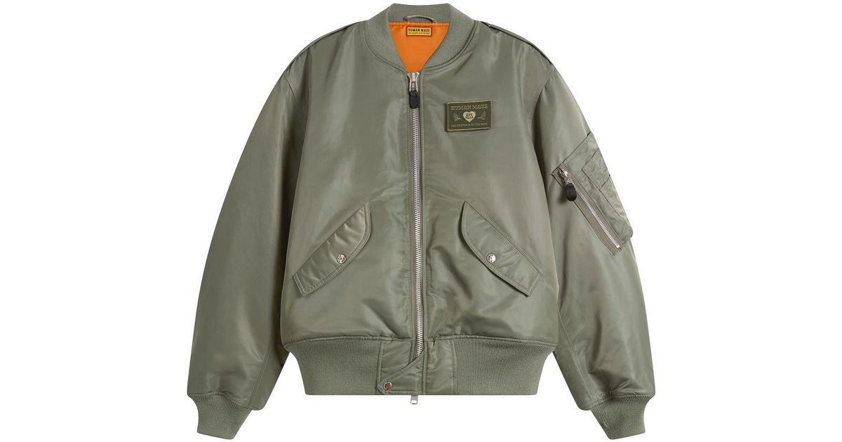 Human Made Flight Jacket in Green for Men | Lyst