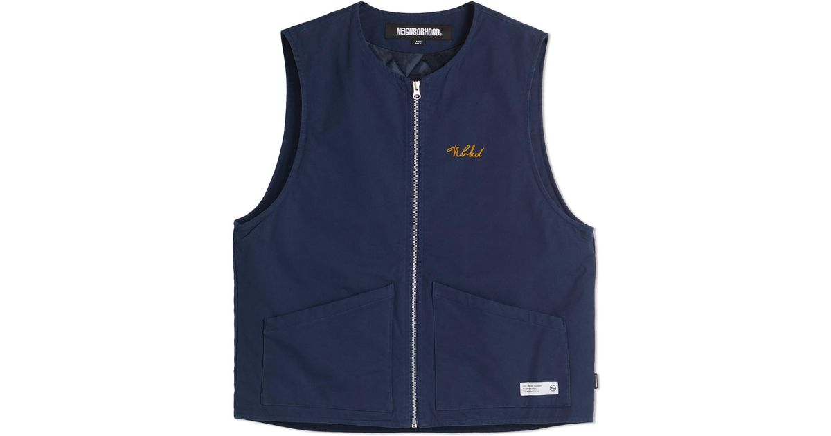 Neighborhood Padded Work Vest in Blue for Men | Lyst UK