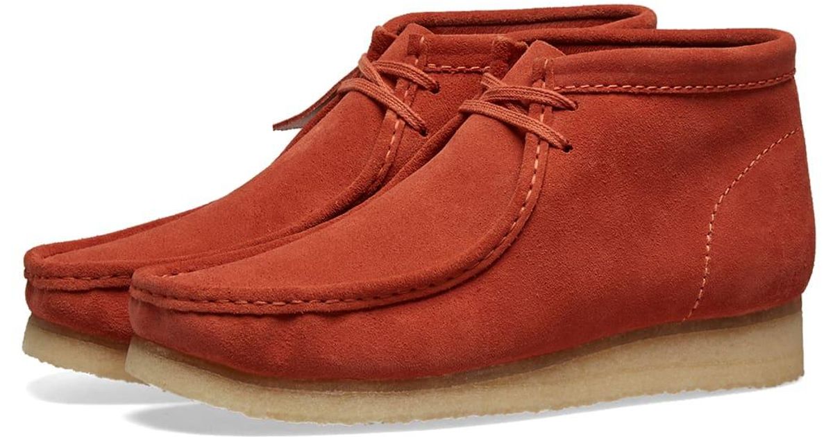 Clarks Wallabee Boot in Orange for Men 