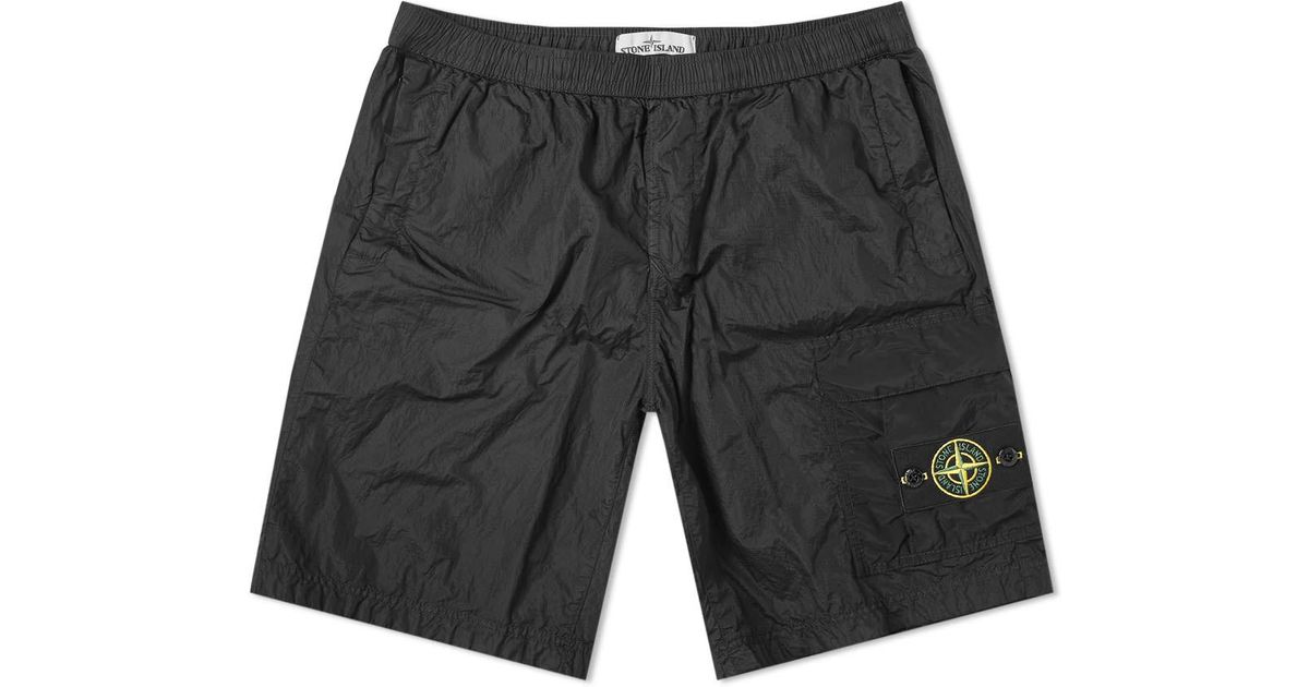 stone island nylon cargo shorts