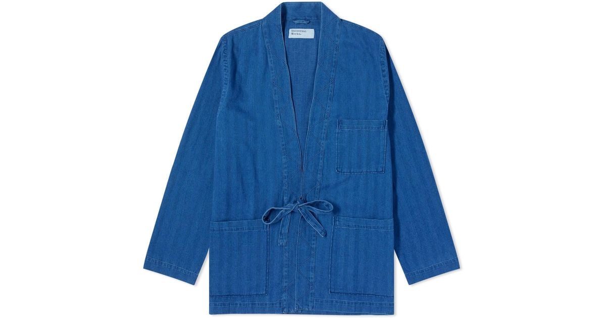 universal works tie front jacket