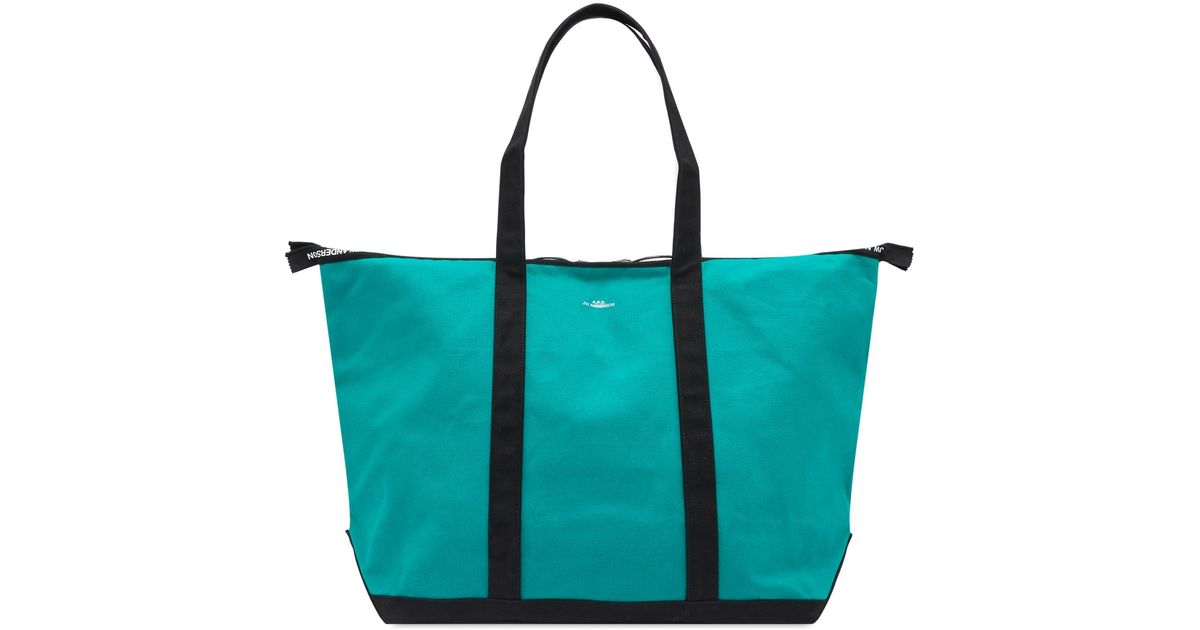 A.P.C. X Jw Anderson Zippe Tote Bag in Blue for Men