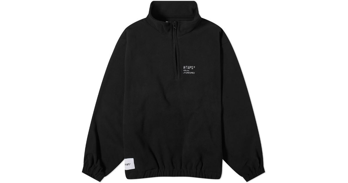 WTAPS 33 Quarter Zip Fleece in Black for Men | Lyst