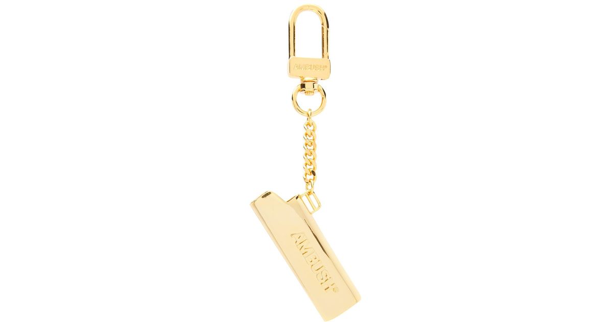 Ambush Logo Lighter Keychain in Metallic Lyst
