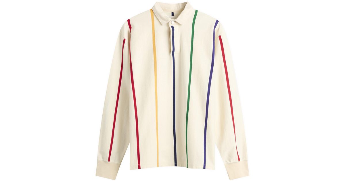 Drake's Colourful Vertical Stripe Rugby for Men | Lyst