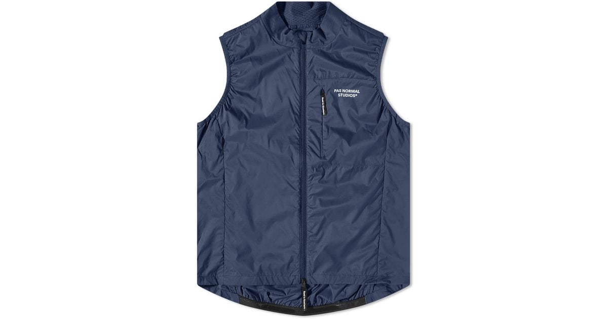 Pas Normal Studios Essential Stow Away Gilet in Blue for Men | Lyst