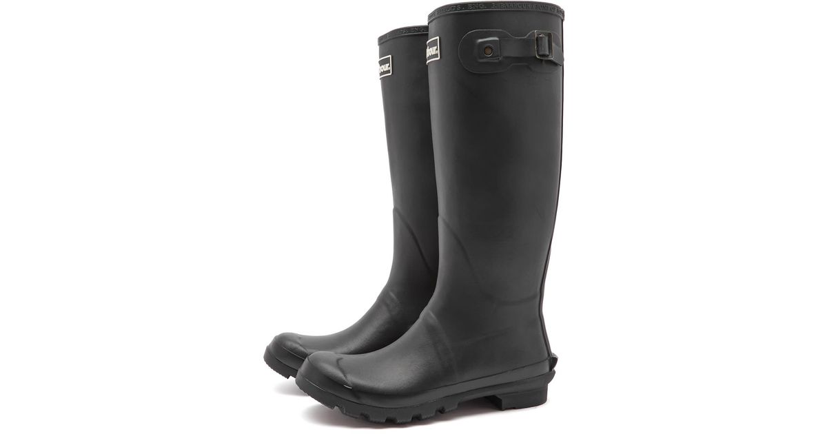 mens barbour bede wellies black