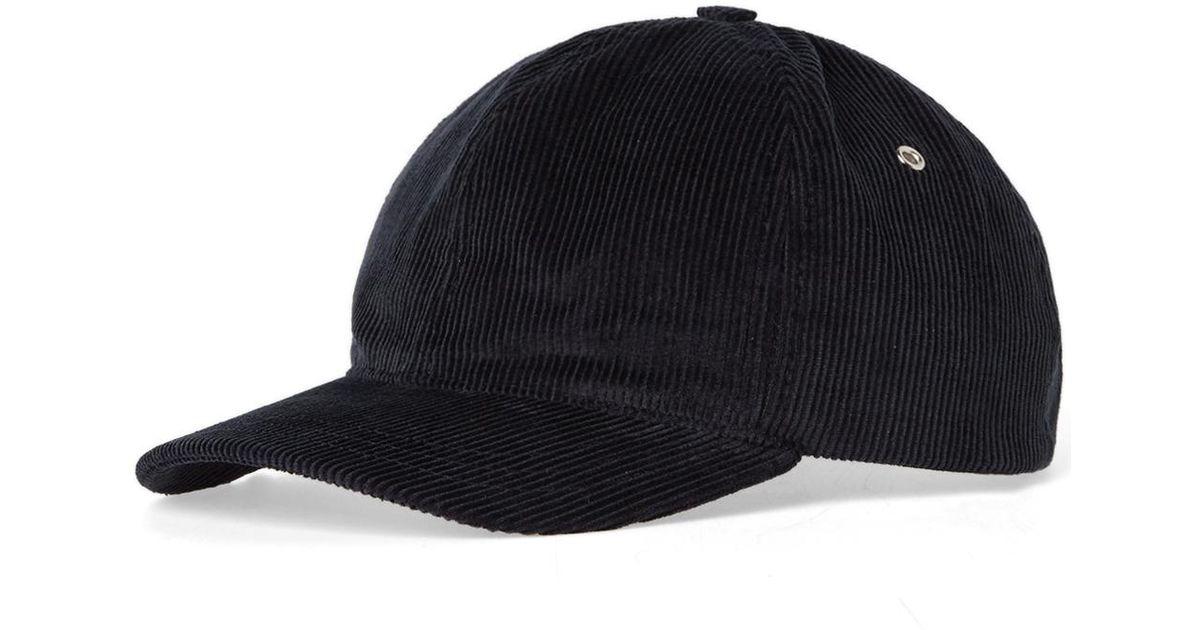 blue corduroy cap