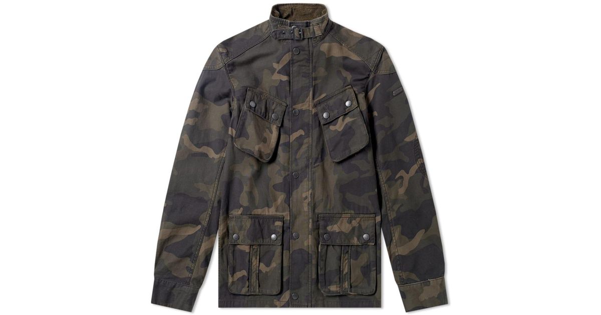 Barbour International Washed Camo Jacket in Green for Men | Lyst Australia