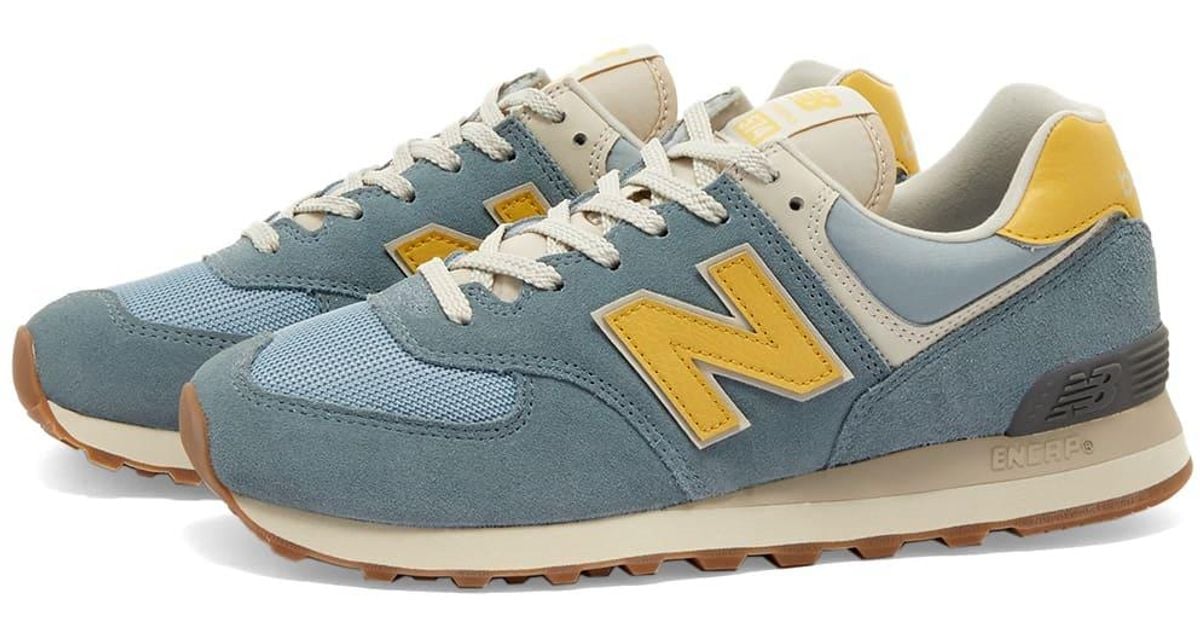 New Balance Suede Wl574rcc Sneakers in Baby Blue (Blue) | Lyst Canada