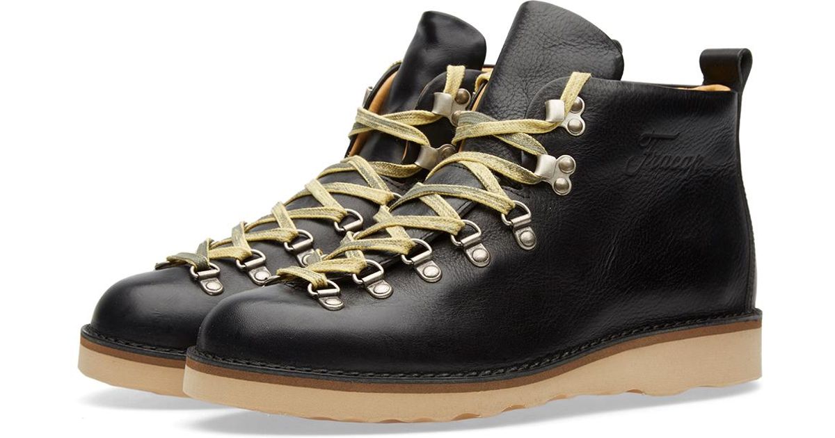 Fracap Leather M120 Natural Vibram Sole Scarponcino Boot in Black for