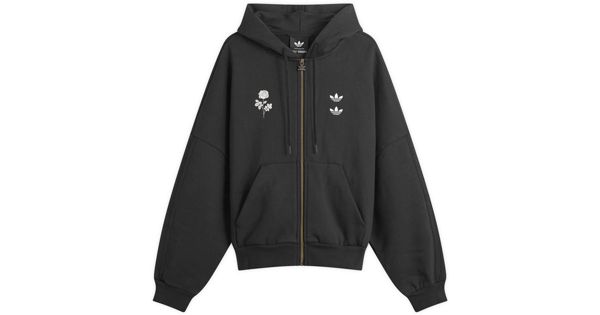 adidas X Willy Chavarria Zipped Hoodie in Black for Men | Lyst