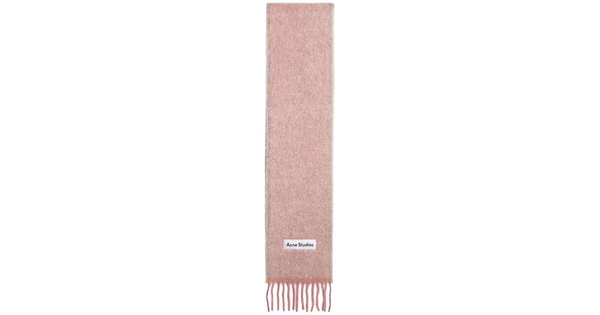 Solid Soft Pink Color Acne Studios Vally Solid Scarf in Pink | Lyst