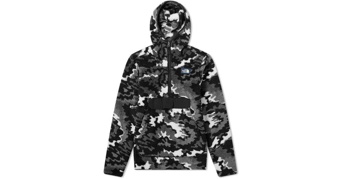 north face black camo hoodie