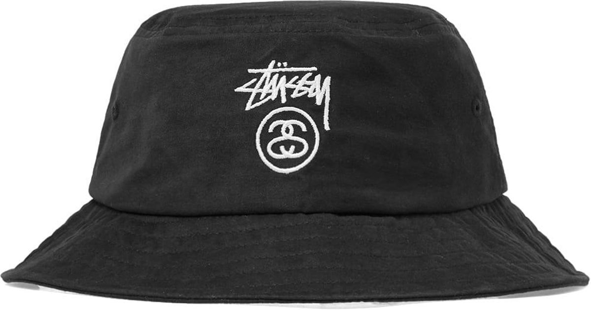 stussy stock logo bucket hat