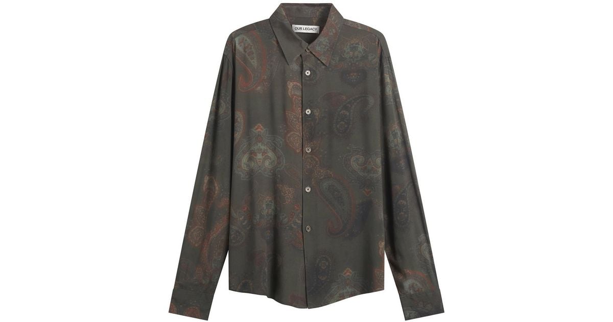 Our Legacy Print Beyond Shirt in Gray for Men | Lyst