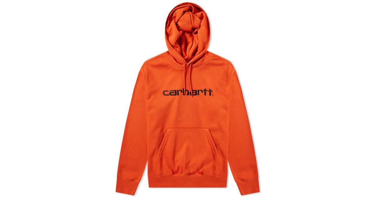 carhartt blaze orange hooded sweatshirt