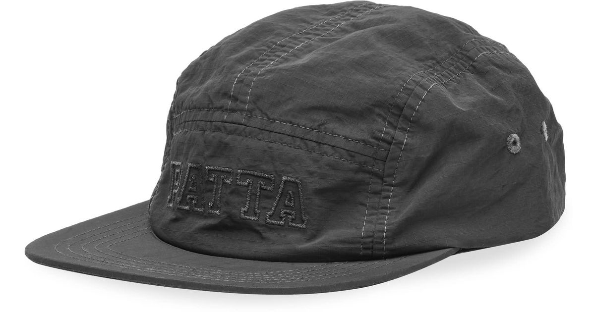 PATTA Garment Dye Nylon 5panel Cap in Black for Men Lyst