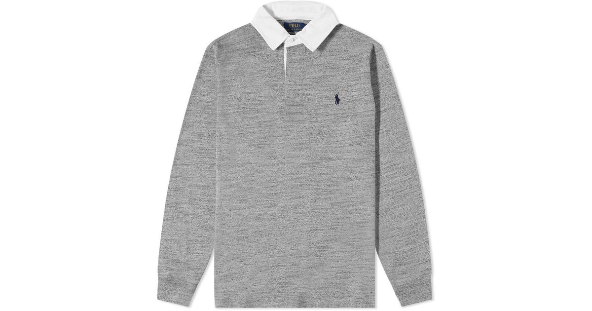 Polo Ralph Lauren Rugby Shirt in Grey for Men Lyst UK