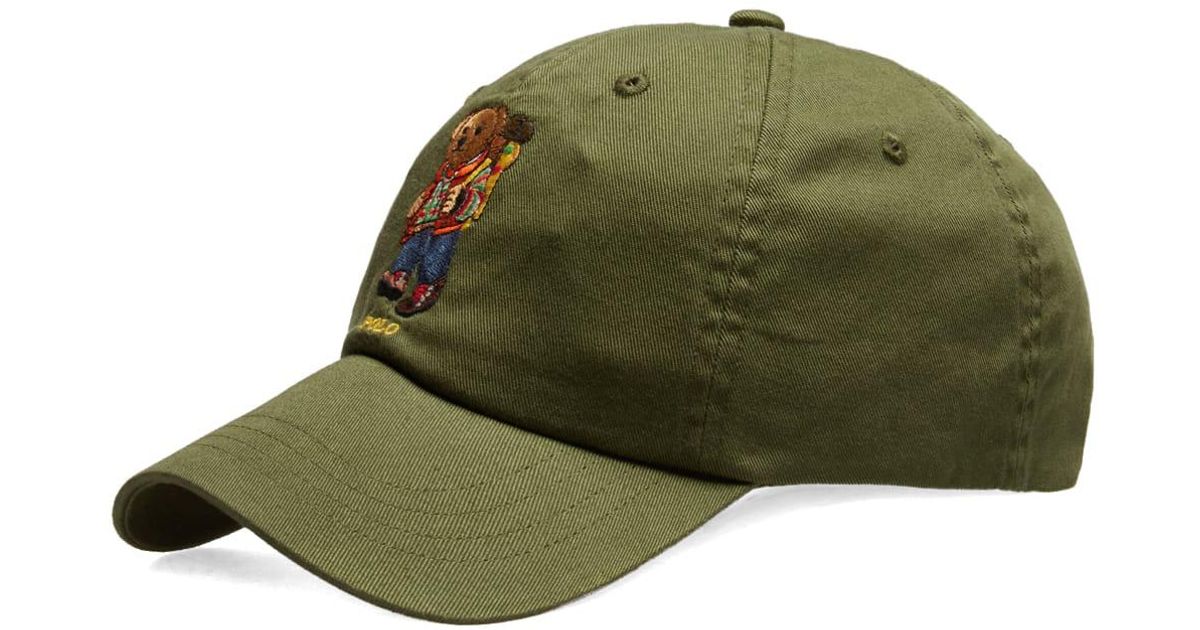 Polo Ralph Lauren Hiking Bear Cap in Green for Men | Lyst UK