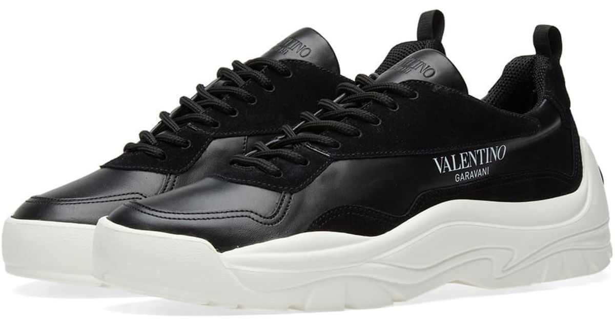 Valentino Leather Bansi Chunky Sneaker 
