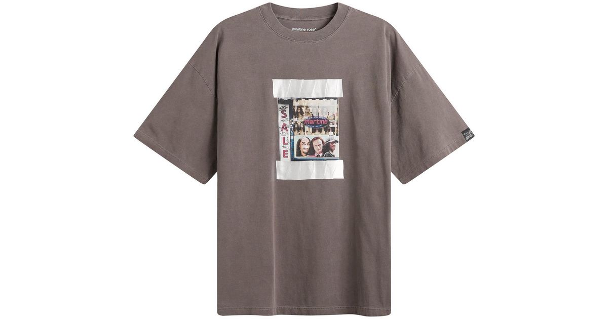 Rose Through Tee Martine Rose Oversize T-Shirt in Gray | Lyst