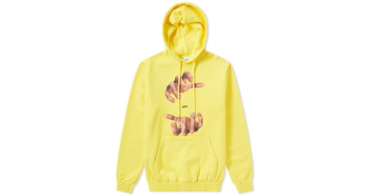 Off-White c/o Virgil Abloh Cotton Yellow Hands Hoodie for Men | Lyst Canada