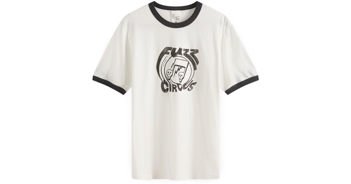 Nudie Jeans Ricky Fuzz Ringer T-Shirt in White for Men
