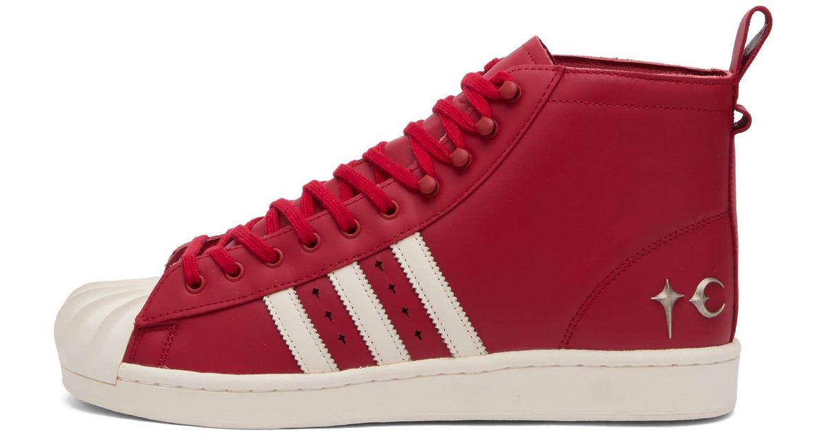 adidas X Thug Club Superstar Boot Luxe in Red for Men | Lyst