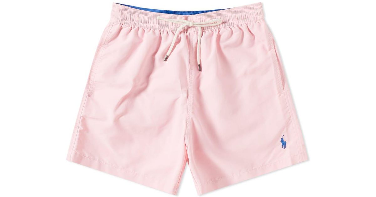 ralph lauren pink swim shorts