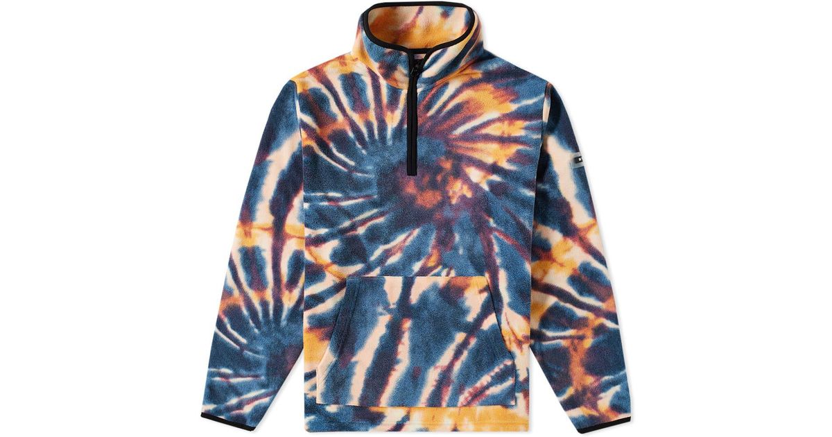 Download Stussy Tie Dye Polar Fleece Mock in Blue for Men - Lyst