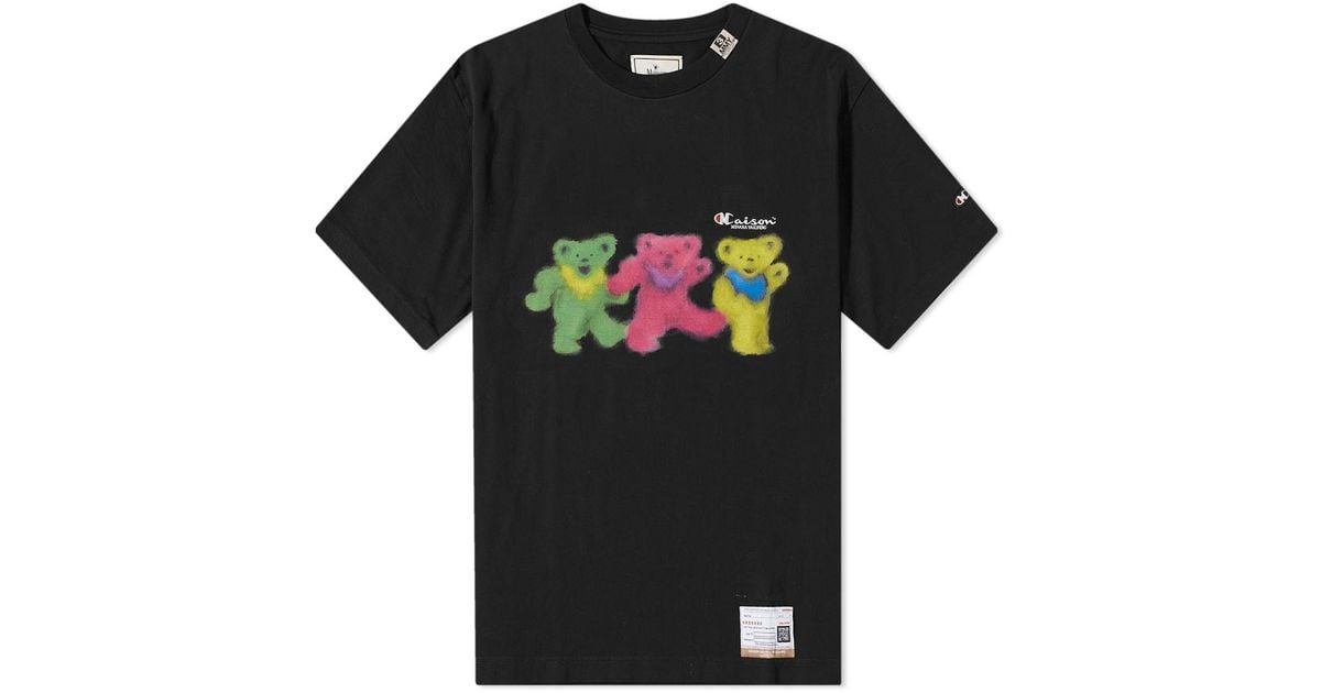 Maison Mihara Yasuhiro Bears T-shirt in Black for Men | Lyst