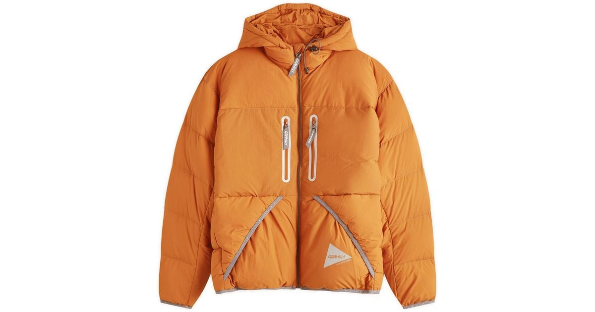 Gramicci X And Wander Down Jacket in Orange for Men | Lyst