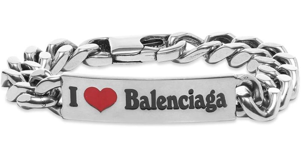 Balenciaga I Love Bracelet in Metallic for Men | Lyst Canada