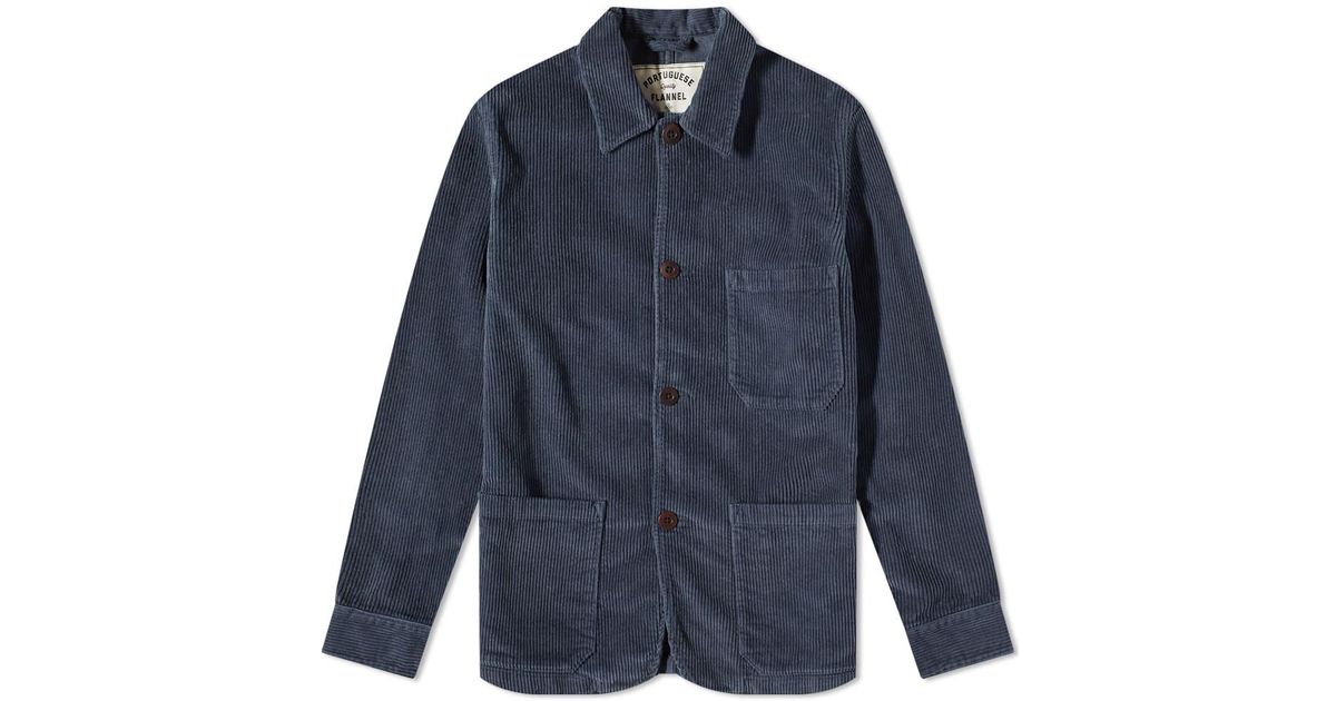 Portuguese Flannel Labura Corduroy Chore Jacket in Blue for Men | Lyst