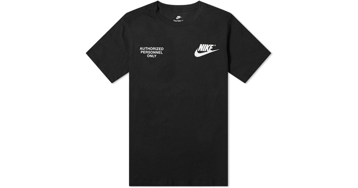 Nike Cotton Authorised T-shirt in Black for Men - Lyst