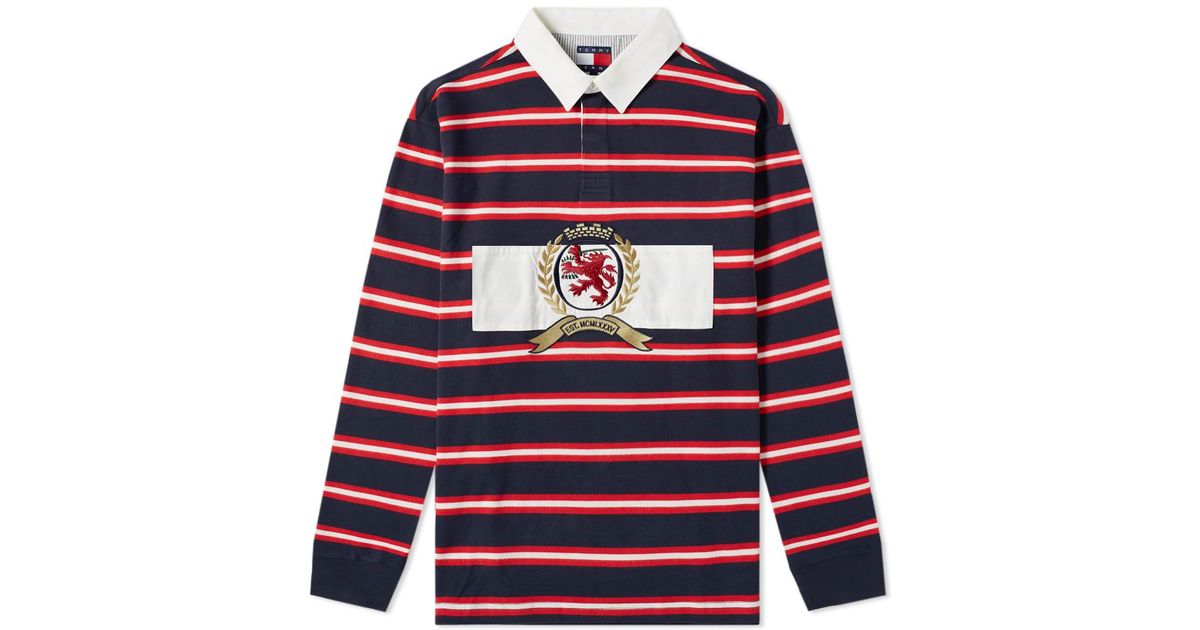 tommy hilfiger crest rugby shirt