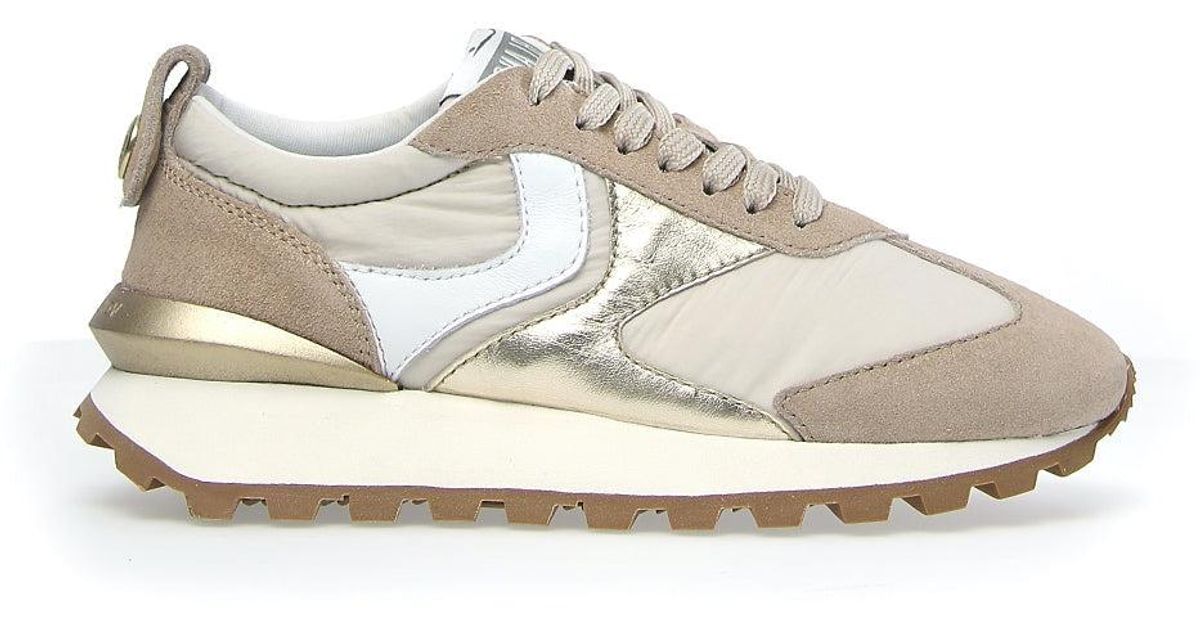 Voile Blanche Qwark Woman Beige Platinum Chunky Sneakers in Natural | Lyst