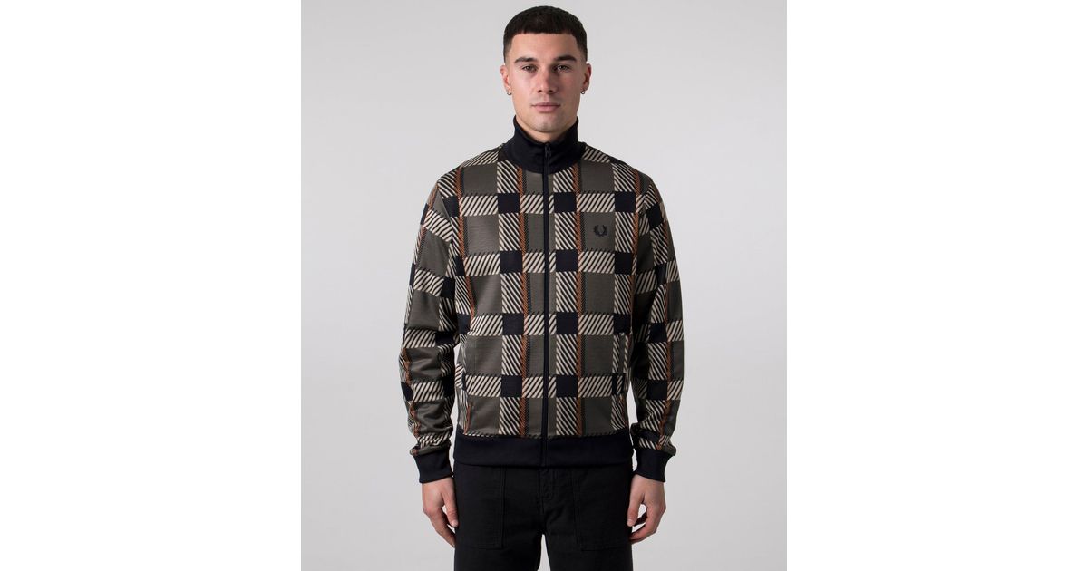 Fred Perry Glitch Tartan Track Jacket in Black for Men | Lyst UK Fred Perry Glitch Tartan Track Jacket in Black for Men | Lyst UK