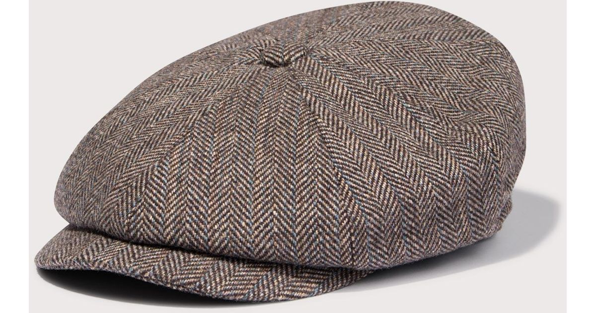 Mailboy Cap Barbour Fyne Tweed Baker Boy Cap in Grey for Men | Lyst UK