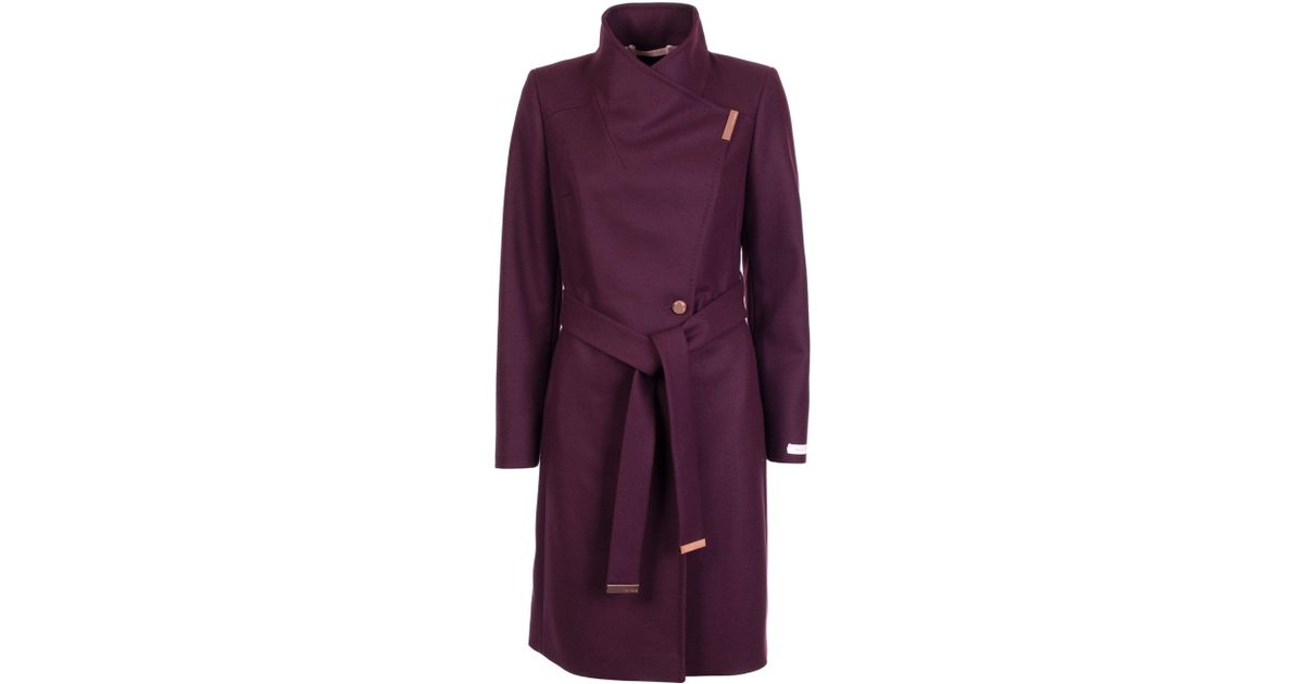 ted baker sandra purple coat