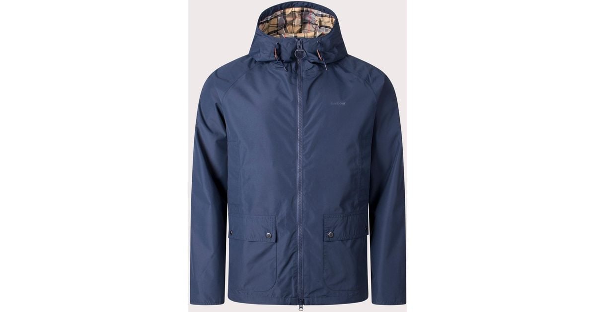 Barbour Hooded Domus Jacket in Blue for Men Lyst UK