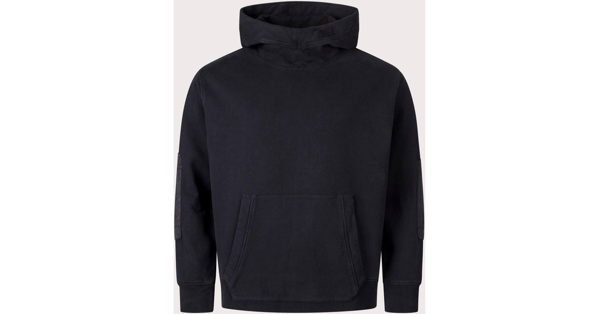 Hoodie Felpa C Company Felpa Chiusa Cappuccio Hoodie In Blue For