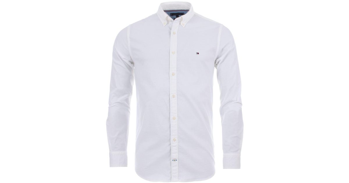tommy hilfiger core stretch slim fit oxford shirt