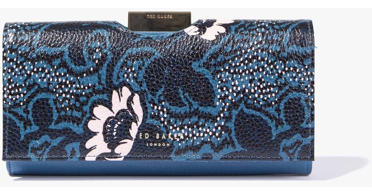 Ted Baker Rheumy Graphic Floral Large Bobble Purse in Blue Lyst UK