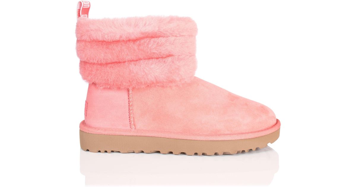 pink ugg fluff mini quilted