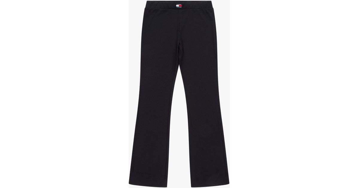 Tommy Hilfiger Tommy Badge Low Rise Flare leggings in Blue | Lyst UK