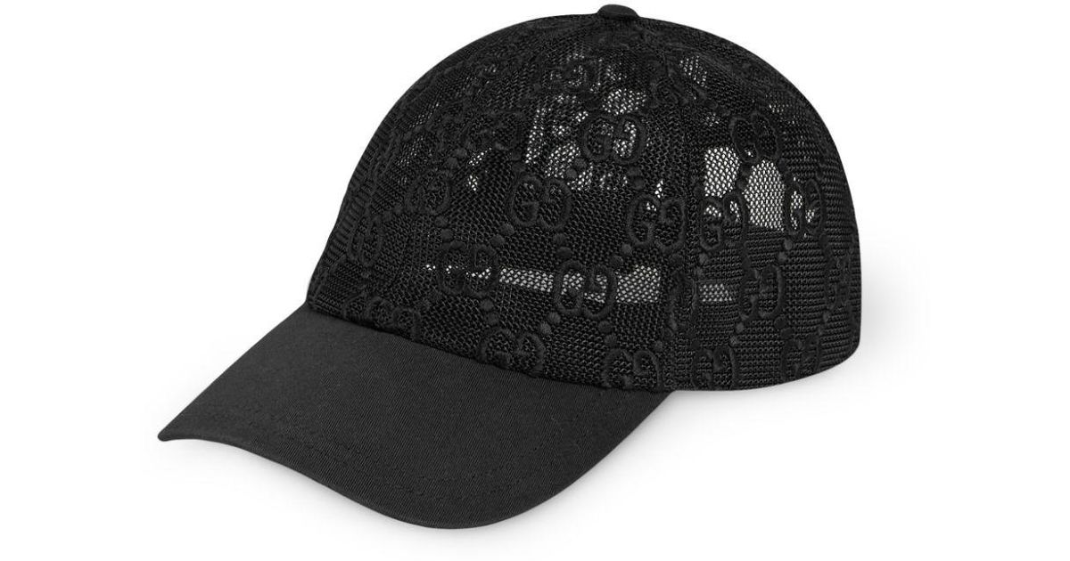 Gucci Cotton Logo Mesh Baseball Cap in 