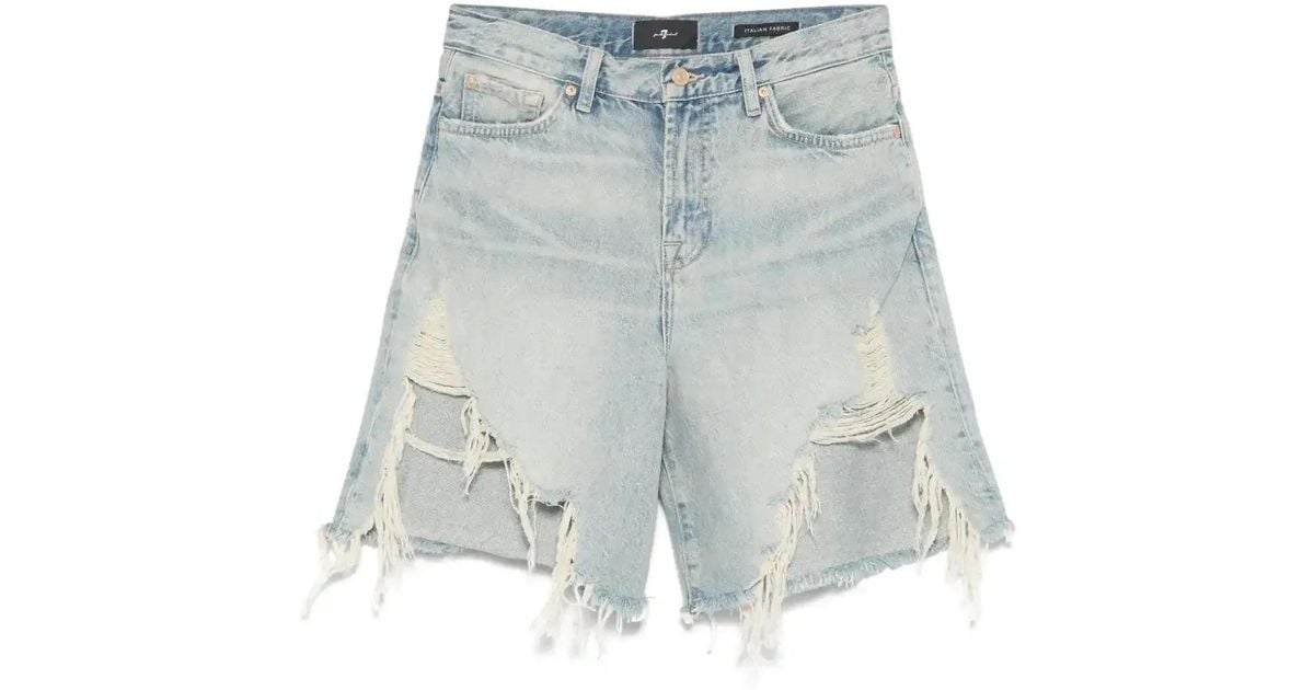 ショートパンツ 7 FOR ALL MANKIND 'Lola' shorts Light Blue 7 For All Mankind 