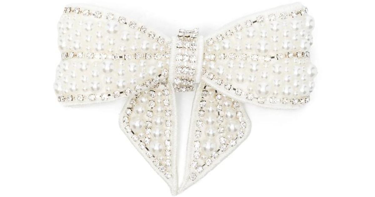 ヘアアクセサリー Pearl Crystal Hair Clips - SELF PORTRAIT - Silk - White Self-Portrait Pearl-Embellished Hair Clip in White | Lyst UK